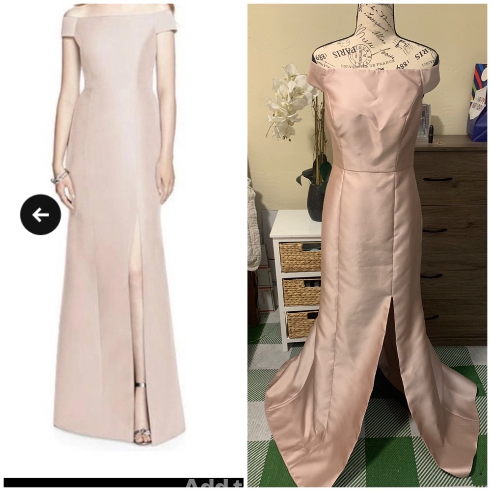 ALFRED SUNG Off Shoulder Maxi Dress size 4